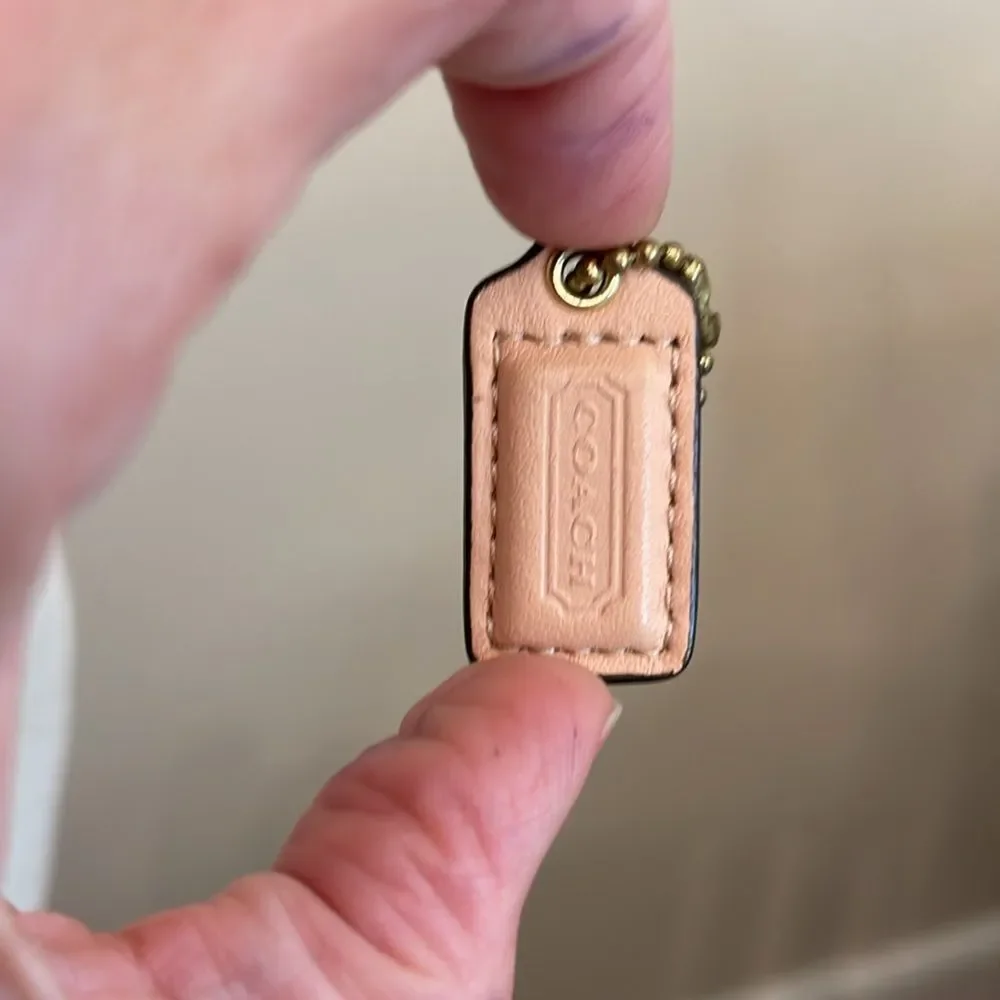 Vintage Coach Light Peach or Flesh Colored Mini Hangtag